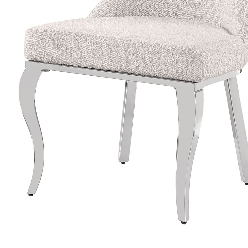 Best Quality Furniture 7 Piece White Marble Dining Set with Stainless Steel Base