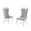 Best Quality Furniture 5 Piece White Marble Dining Set with Stainless Steel Base