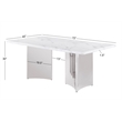 Best Quality Furniture 7 Piece White Marble Dining Set with Stainless Steel Base