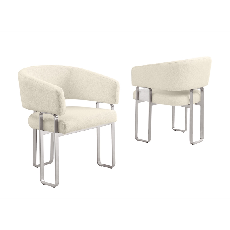 Best Quality Furniture 5 Piece White Marble Dining Set with Stainless Steel Base