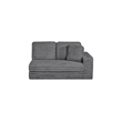 Best Quality Furniture Dark Gray Fluffy Fabric Compressed 2 Piece Sectional