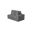 Best Quality Furniture Dark Gray Fluffy Fabric Compressed 2 Piece Sectional