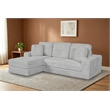 Best Quality Furniture Light Gray Fluffy Fabric Compressed 2 Piece Sectional