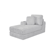 Best Quality Furniture Light Gray Fluffy Fabric Compressed 2 Piece Sectional