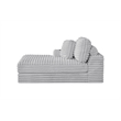 Best Quality Furniture Light Gray Fluffy Fabric Compressed 2 Piece Sectional