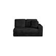 Best Quality Furniture Black Fluffy Fabric Compressed 2 Piece Sectional