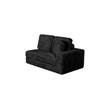 Best Quality Furniture Black Fluffy Fabric Compressed 2 Piece Sectional