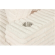 Best Quality Furniture Beige Fluffy Fabric Compressed 2 Piece Sectional