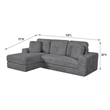 Best Quality Furniture Beige Fluffy Fabric Compressed 2 Piece Sectional