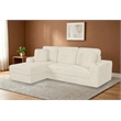 Best Quality Furniture Beige Fluffy Fabric Compressed 2 Piece Sectional