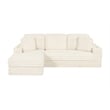 Best Quality Furniture Beige Fluffy Fabric Compressed 2 Piece Sectional