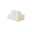 Best Quality Furniture Beige Fluffy Fabric Compressed 2 Piece Sectional