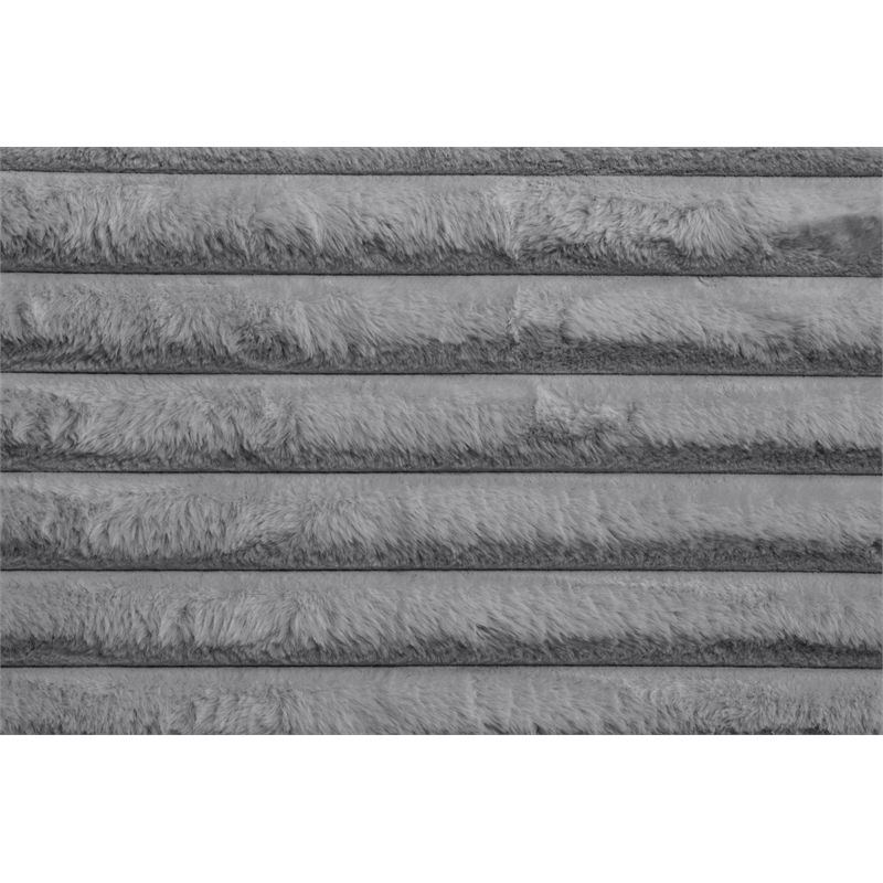 Best Quality Furniture Dark Gray Fluffy Fabric Compressed 2 Piece Sectional