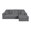 Best Quality Furniture Dark Gray Fluffy Fabric Compressed 2 Piece Sectional