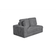 Best Quality Furniture Dark Gray Fluffy Fabric Compressed 2 Piece Sectional