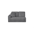 Best Quality Furniture Dark Gray Fluffy Fabric Compressed 2 Piece Sectional