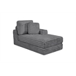 Best Quality Furniture Dark Gray Fluffy Fabric Compressed 2 Piece Sectional