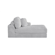 Best Quality Furniture Light Gray Fluffy Fabric Compressed 2 Piece Sectional