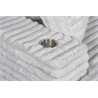Best Quality Furniture Light Gray Fluffy Fabric Compressed 2 Piece Sectional