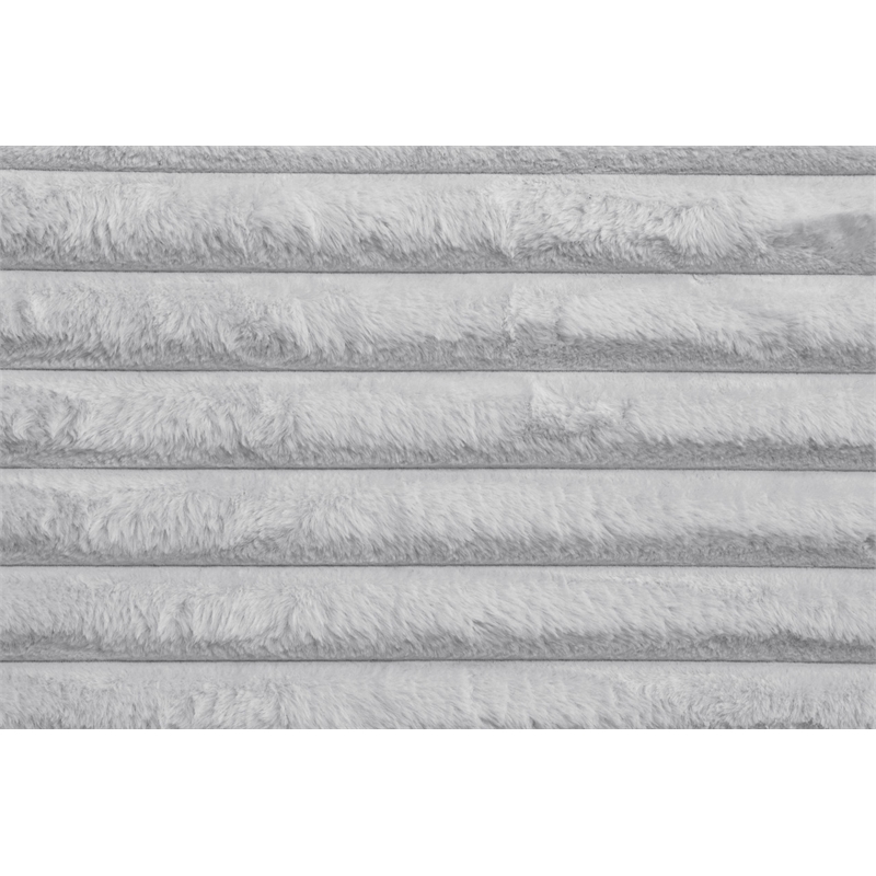 Best Quality Furniture Light Gray Fluffy Fabric Compressed 2 Piece Sectional
