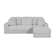 Best Quality Furniture Light Gray Fluffy Fabric Compressed 2 Piece Sectional