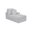 Best Quality Furniture Light Gray Fluffy Fabric Compressed 2 Piece Sectional
