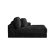 Best Quality Furniture Black Fluffy Fabric Compressed 2 Piece Sectional
