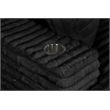 Best Quality Furniture Black Fluffy Fabric Compressed 2 Piece Sectional