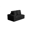 Best Quality Furniture Black Fluffy Fabric Compressed 2 Piece Sectional