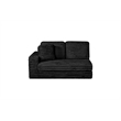 Best Quality Furniture Black Fluffy Fabric Compressed 2 Piece Sectional