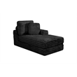 Best Quality Furniture Black Fluffy Fabric Compressed 2 Piece Sectional