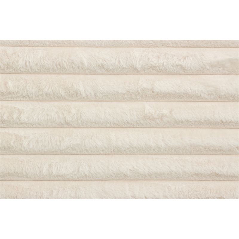 Best Quality Furniture Beige Fluffy Fabric Compressed 2 Piece Sectional