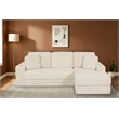 Best Quality Furniture Beige Fluffy Fabric Compressed 2 Piece Sectional