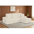 Best Quality Furniture Beige Fluffy Fabric Compressed 2 Piece Sectional