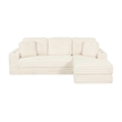 Best Quality Furniture Beige Fluffy Fabric Compressed 2 Piece Sectional