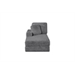 Best Quality Furniture Dark Gray Fluffy Fabric Compressed 2 Piece Double Chaise