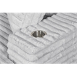 Best Quality Furniture Light Gray Fluffy Fabric Compressed 2 Piece Double Chaise