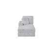 Best Quality Furniture Light Gray Fluffy Fabric Compressed 2 Piece Double Chaise