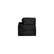 Best Quality Furniture Black Fluffy Fabric Compressed 2 Piece Double Chaise