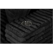 Best Quality Furniture Black Fluffy Fabric Compressed 2 Piece Double Chaise