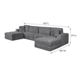 Best Quality Furniture Dark Gray Fluffy Fabric Compressed Modular Sectional