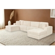 Best Quality Furniture Cream Fluffy Fabric Compressed Modular Sectional