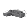 Best Quality Furniture Dark Gray Fluffy Fabric Compressed Modular Sectional
