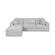 Best Quality Furniture Light Gray Fluffy Fabric Compressed Modular Sectional