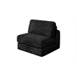 Best Quality Furniture Black Fluffy Fabric Compressed Modular Sectional