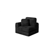 Best Quality Furniture Black Fluffy Fabric Compressed Modular Sectional