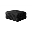 Best Quality Furniture Black Fluffy Fabric Compressed Modular Sectional