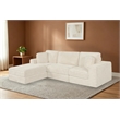 Best Quality Furniture Cream Fluffy Fabric Compressed Modular Sectional