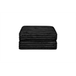 Best Quality Furniture Black Fluffy Fabric Compressed Modular Ottoman