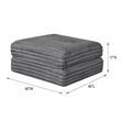 Best Quality Furniture Black Fluffy Fabric Compressed Modular Ottoman